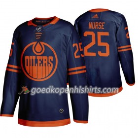 Edmonton Oilers Darnell Nurse 25 Adidas 2019-2020 Blauw Authentic Shirt - Mannen